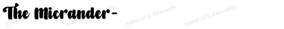 The Micrander字体转换